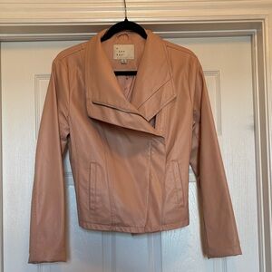 A New Day Pink Faux Leather Moto Jacket